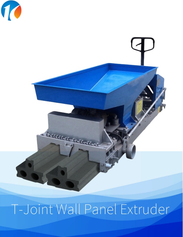 T-joint wall panel extruder